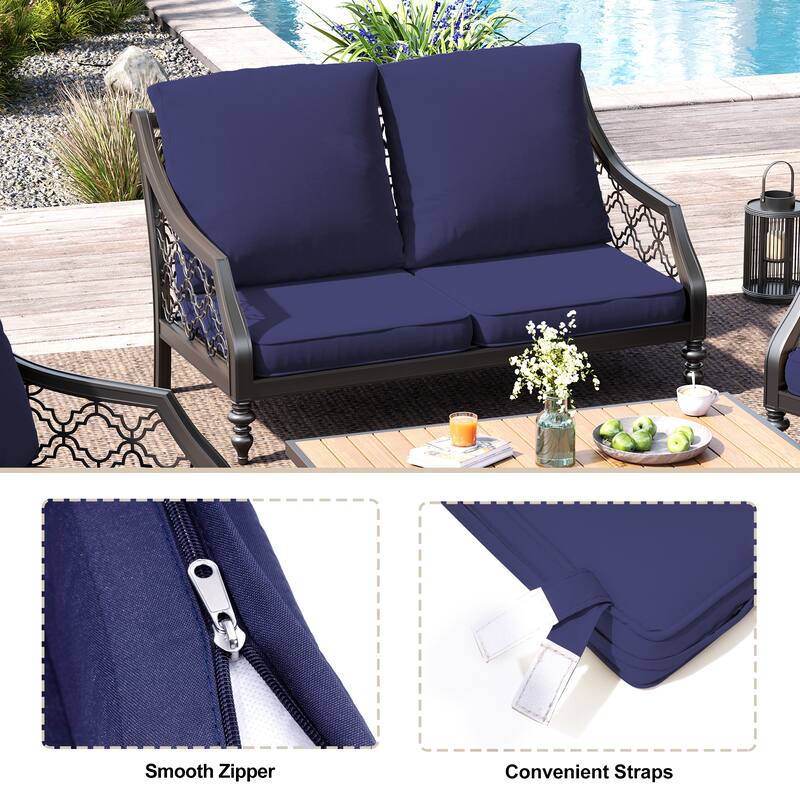 21 W x 22 D in. Deep Seat Outdoor Cushion Set by Crestlive Products