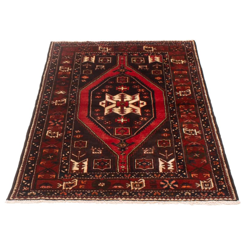 ECARPETGALLERY Hand-knotted Andelz Red Wool Rug - 4'7 x 6'10
