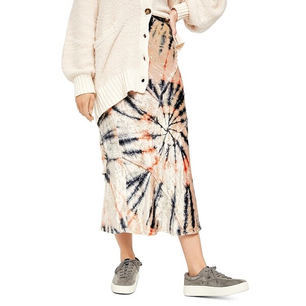 Free people velvet tie dye skirt Clearance