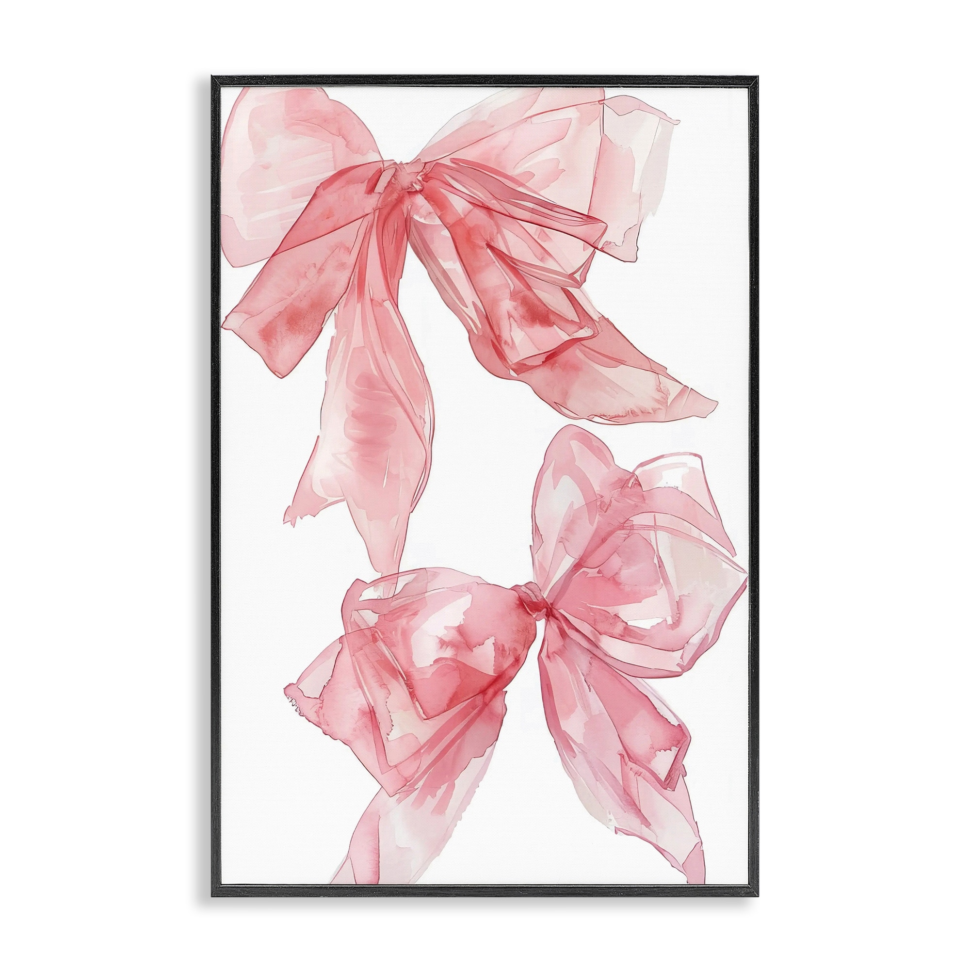 Stupell Sheer Pastel Pink Bows Framed Giclee Art Design By LSR Design Studio