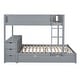 preview thumbnail 76 of 106, Roomfitters Twin/Full Bunk Bed with Twin Trundle, Built-in Storage, Desk, Sturdy Wooden Frame, Functional and Space-Saving