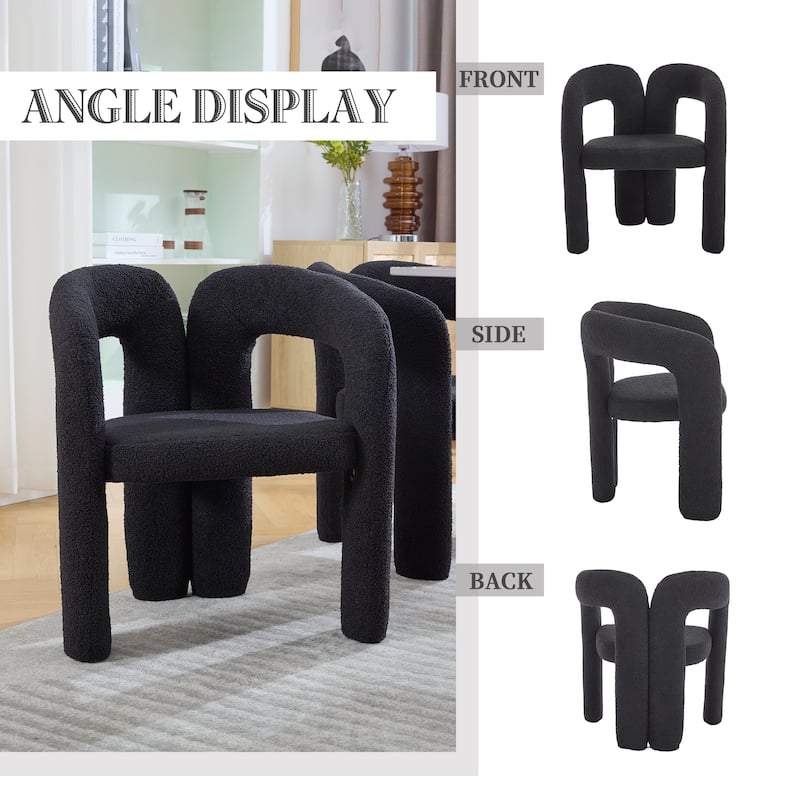 Contemporary Designed Velvet Fabric Upholstered Accent/Dining Chair /Barrel Side Chairs Kitchen Armchair, set of 2