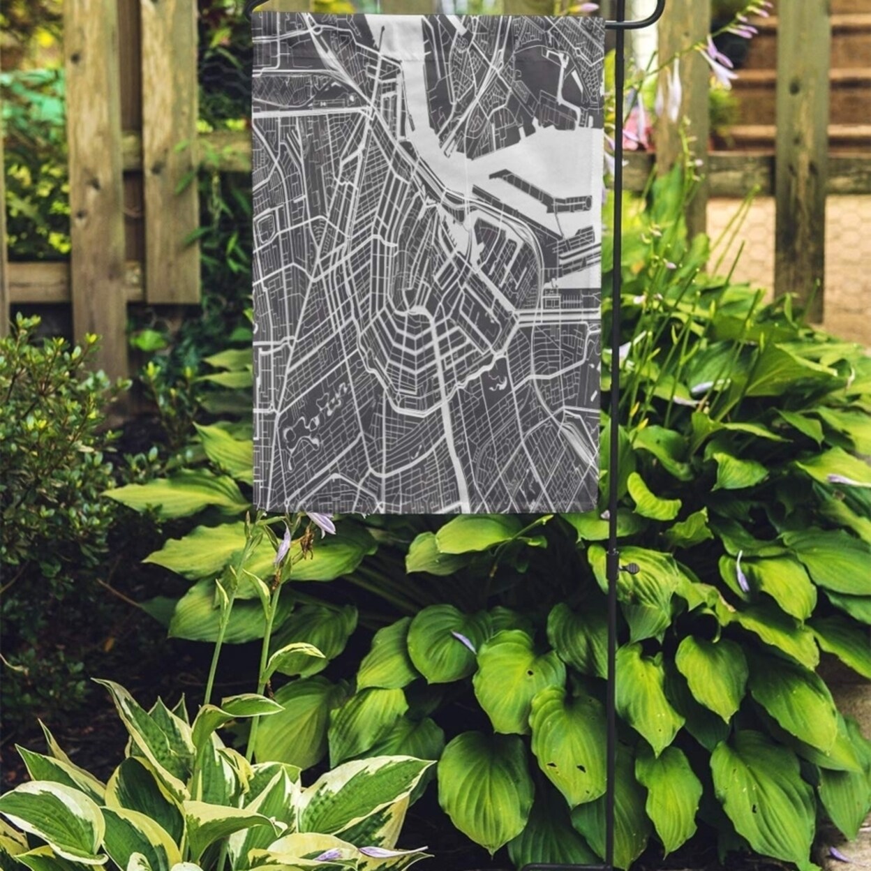 Green City Detailed Map Amsterdam Cartography Detail Urban Pattern Garden Flag Decorative Flag House Banner 12x18 Inch On Sale Overstock 31393784