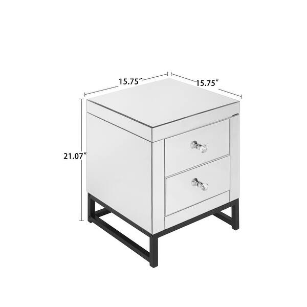 dimension image slide 2 of 4, Wooden Nightstand ,Sofa Table With 2 Drawer