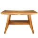 preview thumbnail 1 of 4, EcoDecors Satori EarthyTeak 28" Teak Wood Shower Bench with Shelf NATURAL TEAK