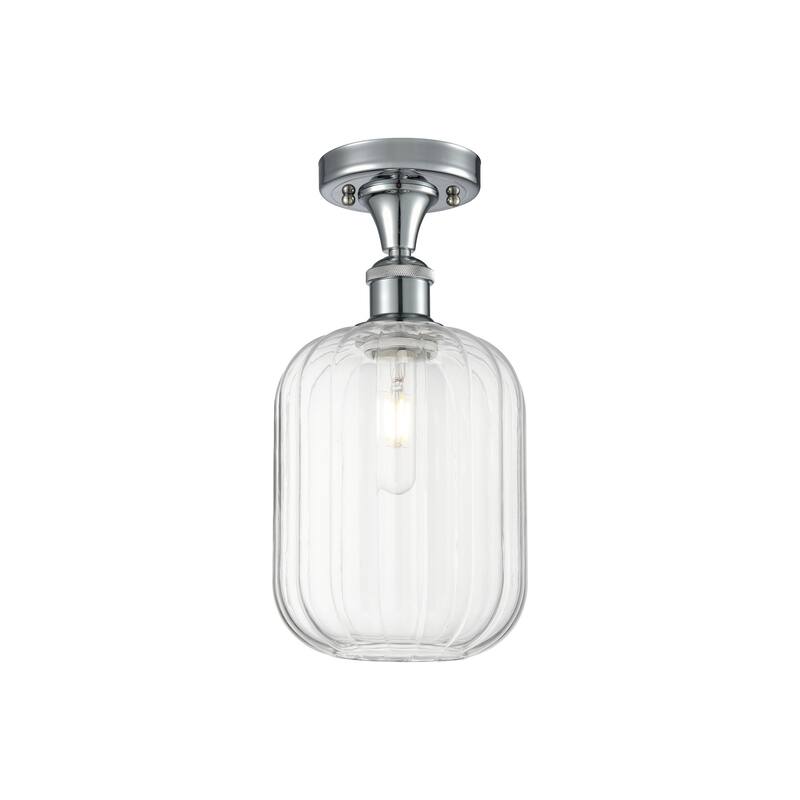 Innovations Lighting 516-1C-13-7 Preston Semi-Flush Preston 7" Wide - Polished Chrome / Clear