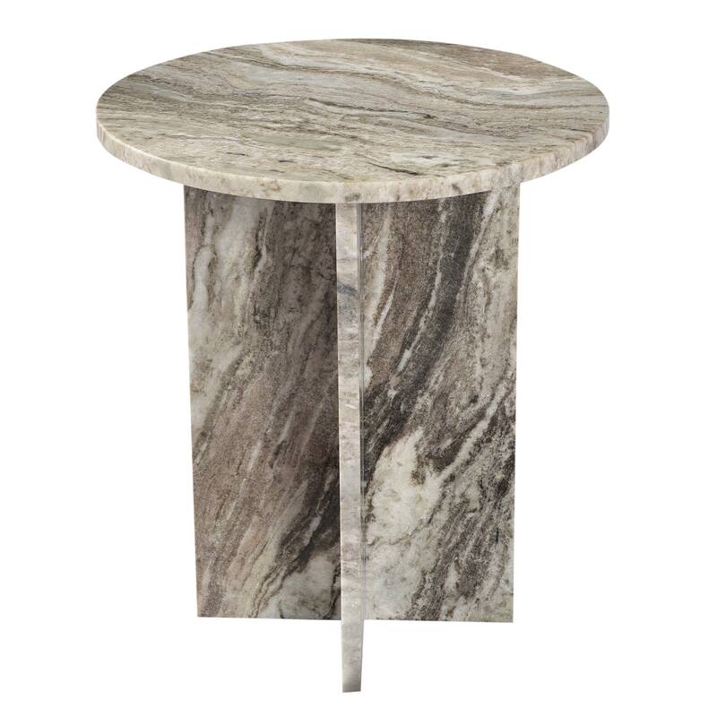 Piper Side Table, Gray and White