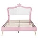 preview thumbnail 41 of 68, Modern Upholstered Princess Bed with Crown Headboard