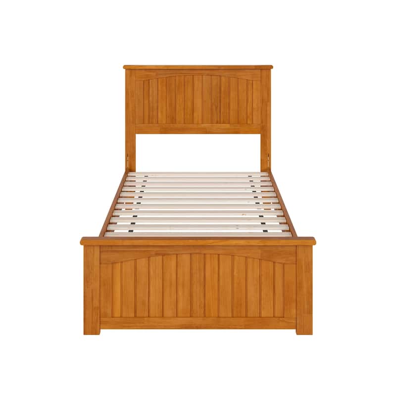 Naples Solid Wood Low Profile Platform Bed with Matching Footboard