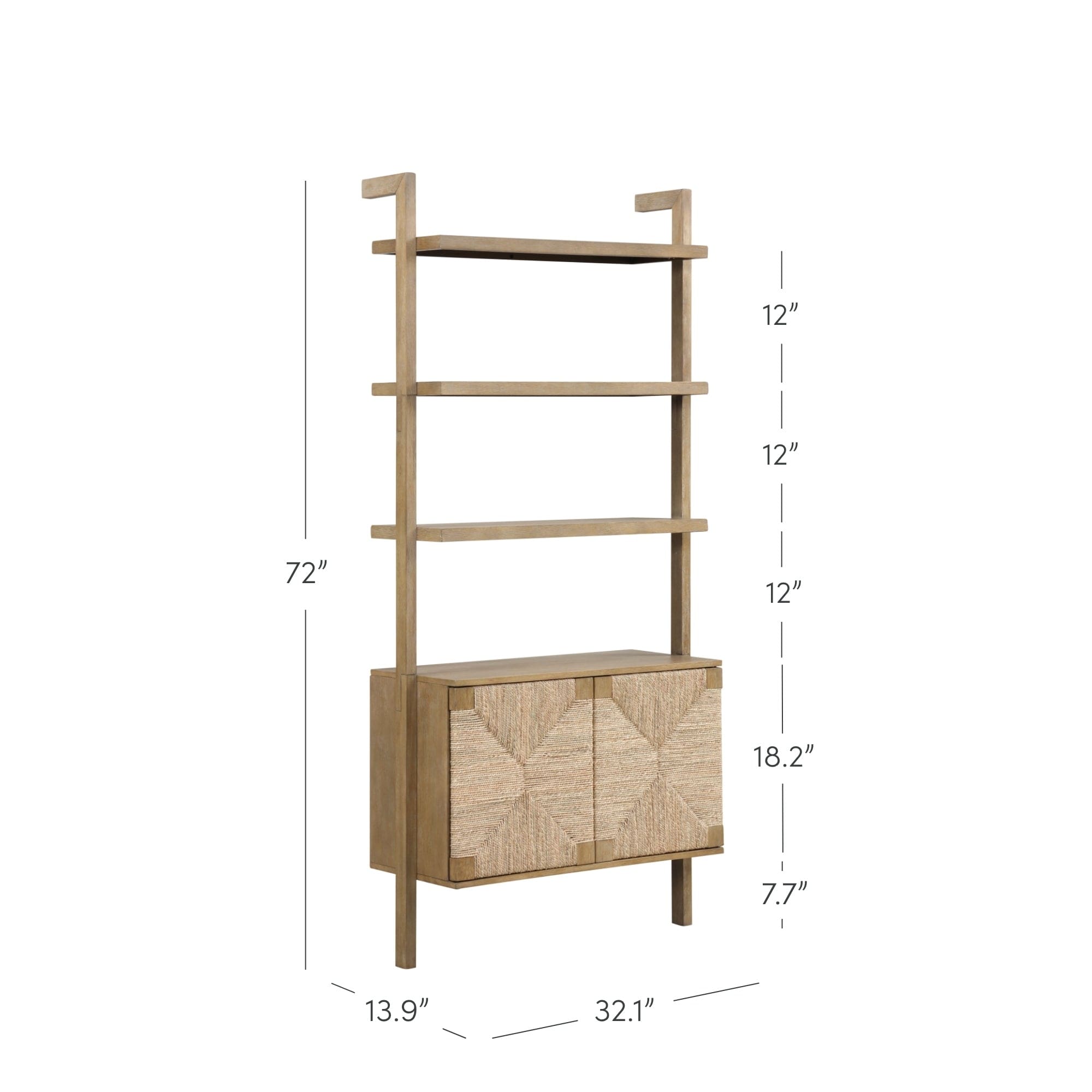 Nathan James Theo Open Shelf Industrial Bookcase with Drawers or