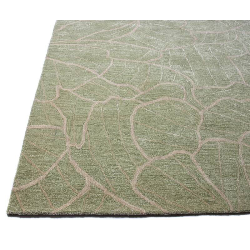 Bashian Jazmin Light Green Contemporary Area Rug