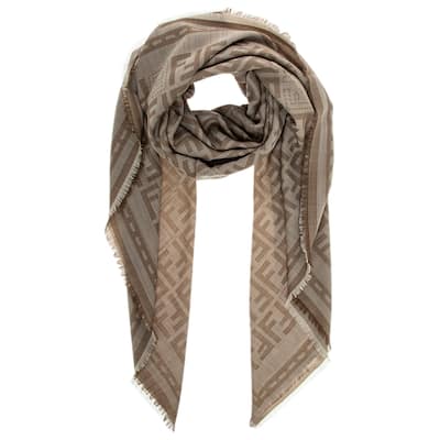 Fendi FF Lightweight Wool Shawl
