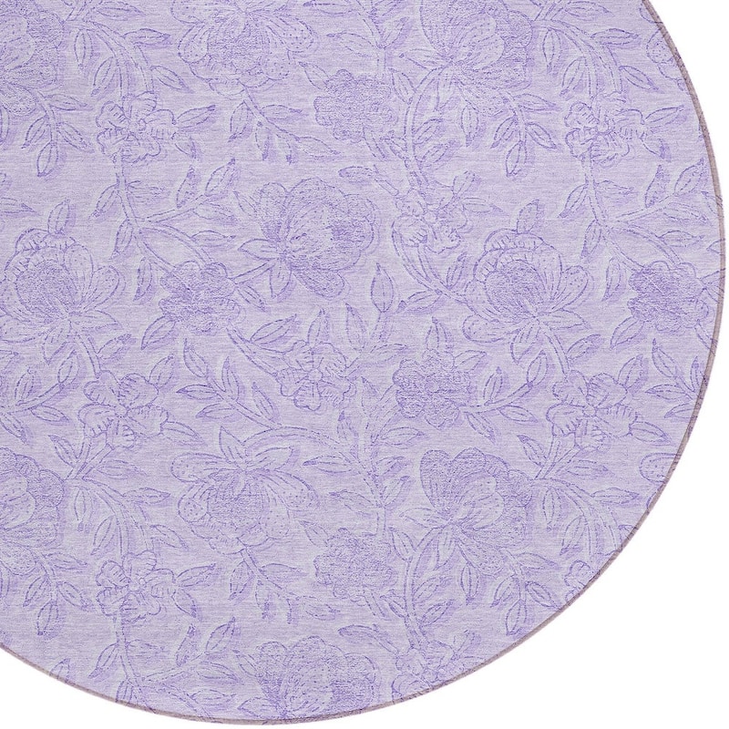 HomeRoots Floral Transitional Rectangle Outdoor Rug