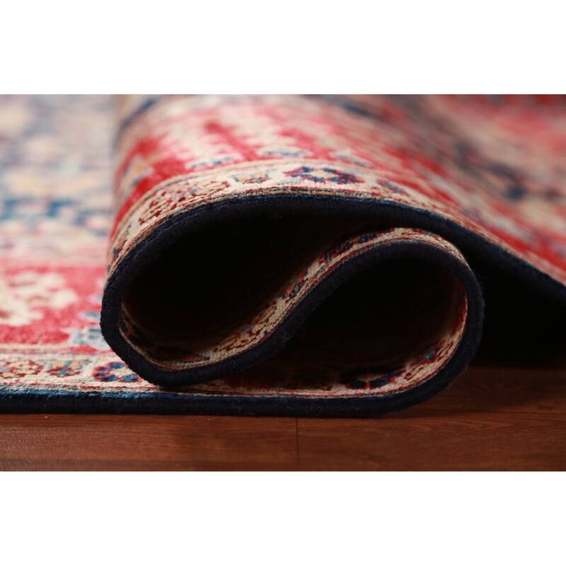 Vegetable Dye Navy Blue Heriz Serapi Oriental Rug Handmade Wool Carpet - 8'4"x 9'10"