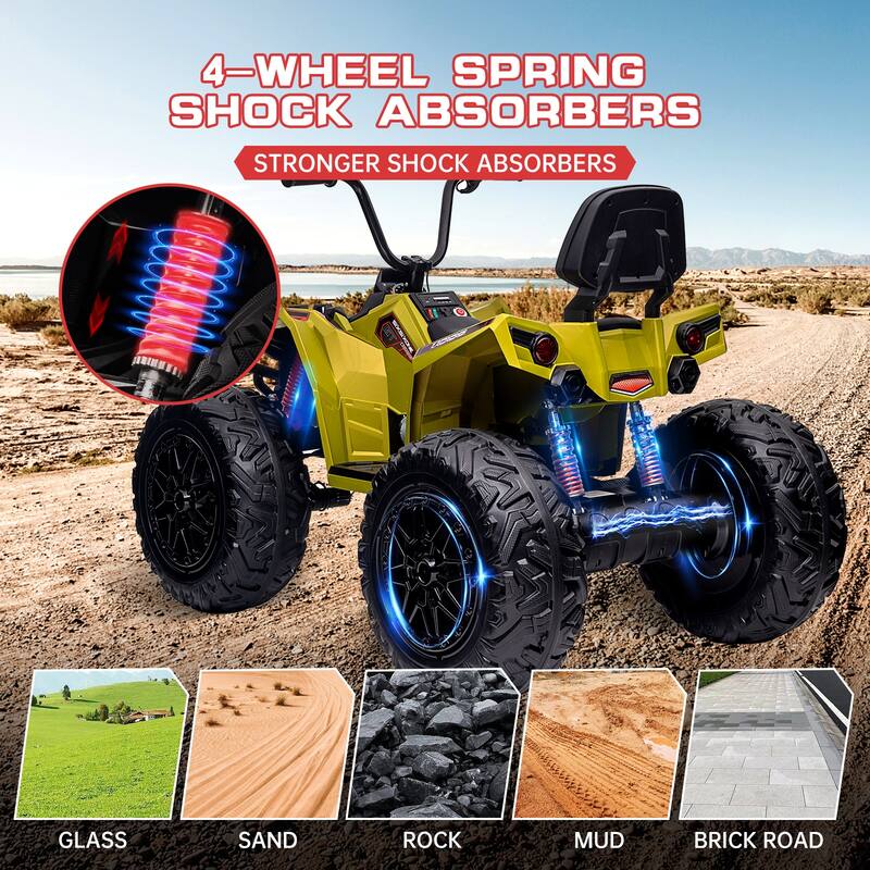 24V ATV Ride on Car 4WD Quad Electric Vehicle