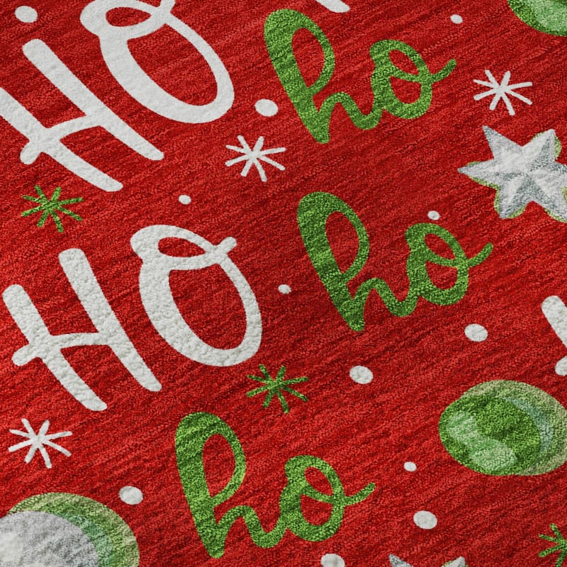 Premium Washable Super Soft Christmas Ho Ho Mayfield Rug