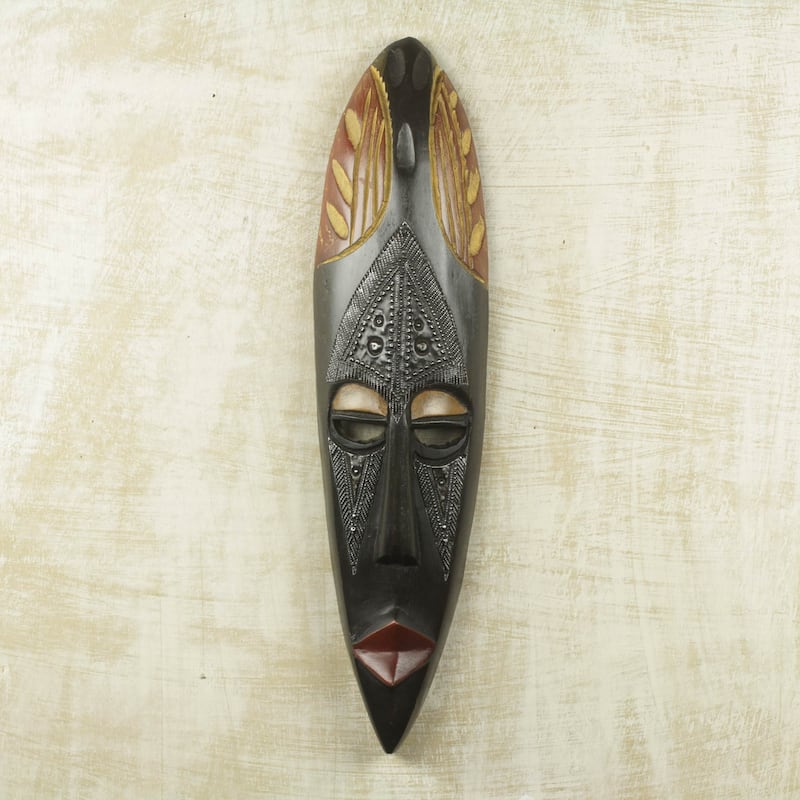 Novica Handmade Symbol Of Togetherness African Wood Mask