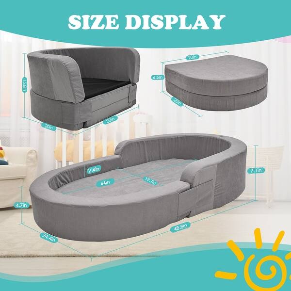 DoCred Portable Toddler Travel Bed with 2 Waterproof Mattress covers