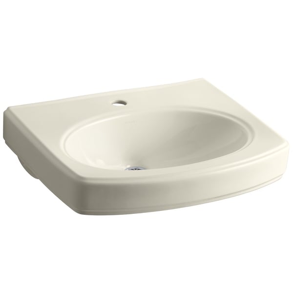Kohler K-2028-1 Pinoir 18" Wall Mounted Bathroom Sink with 1 Hole Drilled and Overflow
