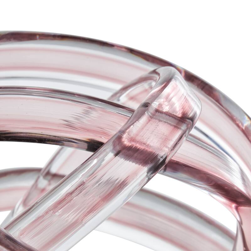 Pink, Dark Blue or White Glass Brushed Ombre Twisted Geometric Sculpture
