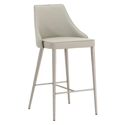 Upholstered Counter Height Stool With Footrest - 37 H x 17 W x 20.5 L Inches