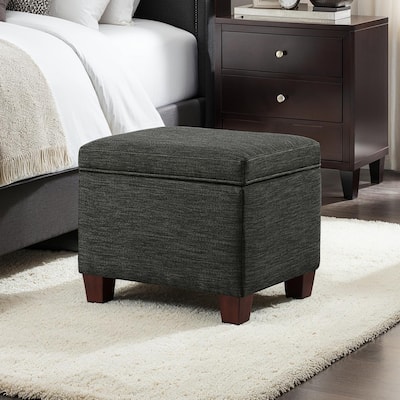 Stylish Upholstered Storage Ottoman with Hidden Compartment for Seating, Coffee Table Use and Storage Solutions