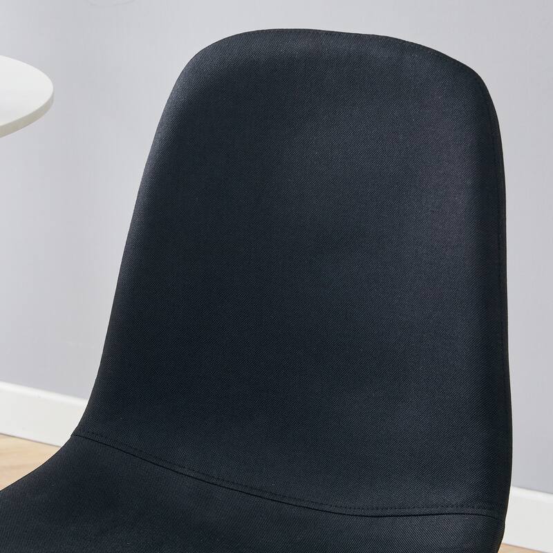 Table and chair set.A 35" Transparent Tempered Glass Round Dining Table-Gold Metal Bracket and Base.Paired with 4 BLACK