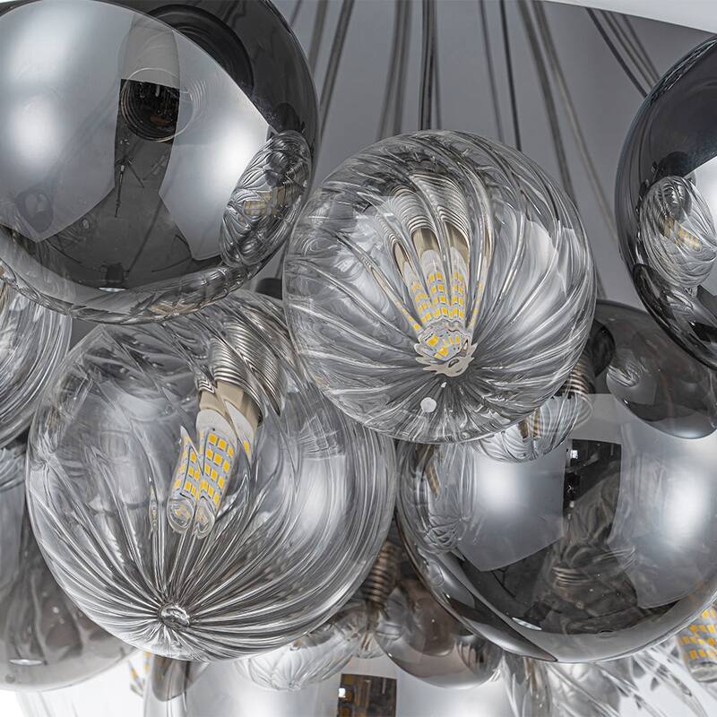 Decorative Cluster Globe Bubble Pendant Light with Dome Style