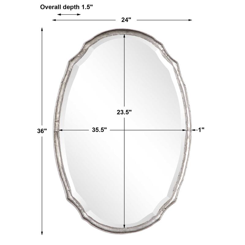 Uttermost UMIR21503 24" W x 36" H Oval Framed Bathroom Mirror
