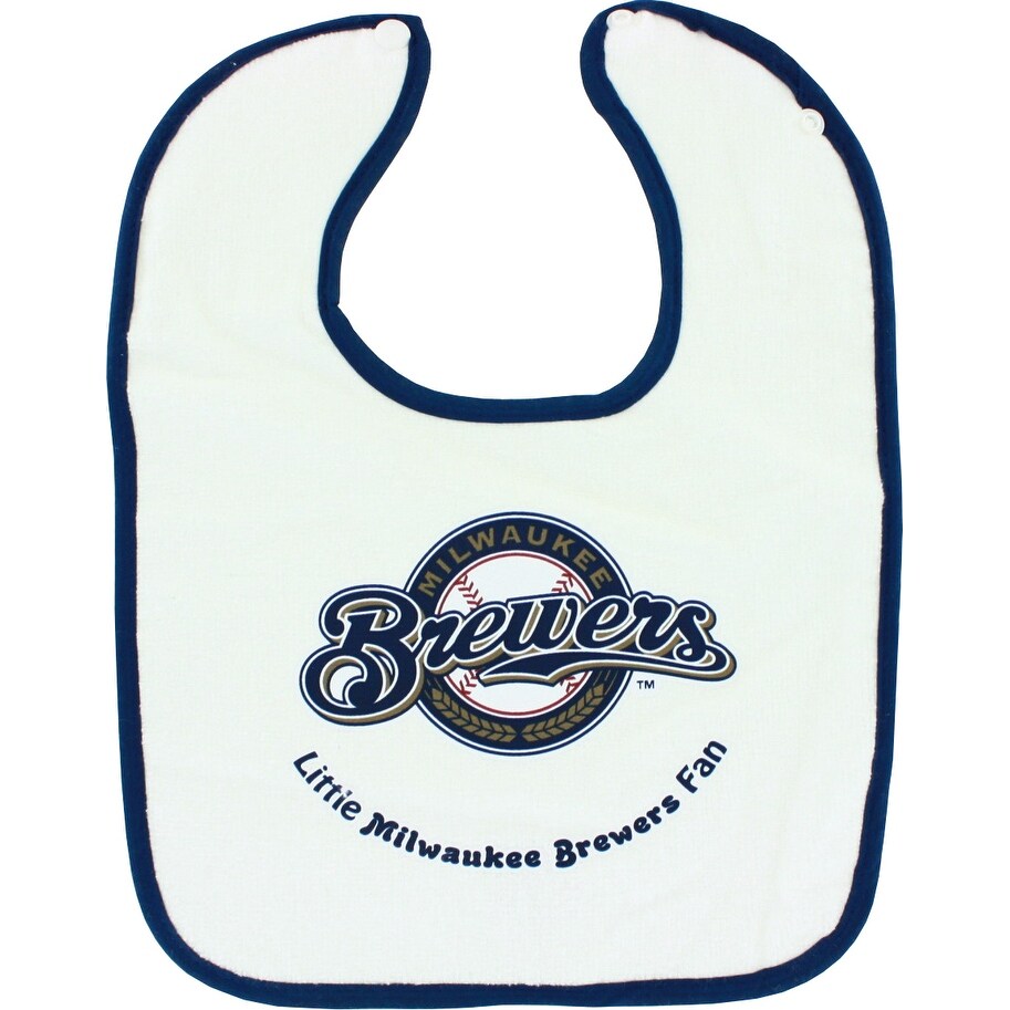 Shop Milwaukee Brewers Little Brewers Fan Snap On Baby Bib On