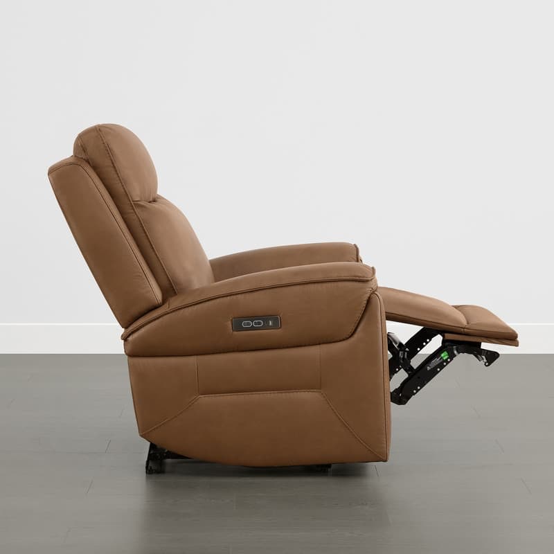 Spruce & Spring Dual Motors Genuine Leather Zero Gravity Recliner with Power Headrest