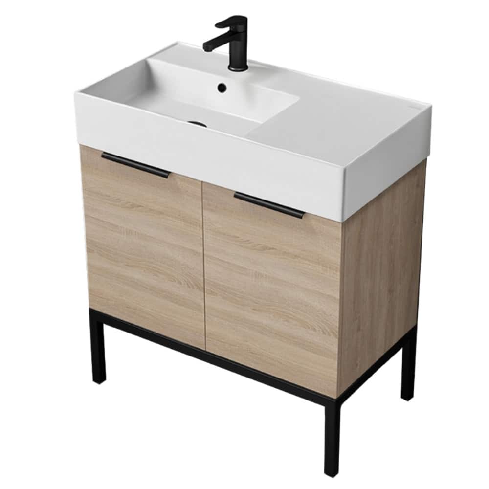 Nameeks Derin-3217-C-L Derin 32" Free Standing Single Basin Vanity Set