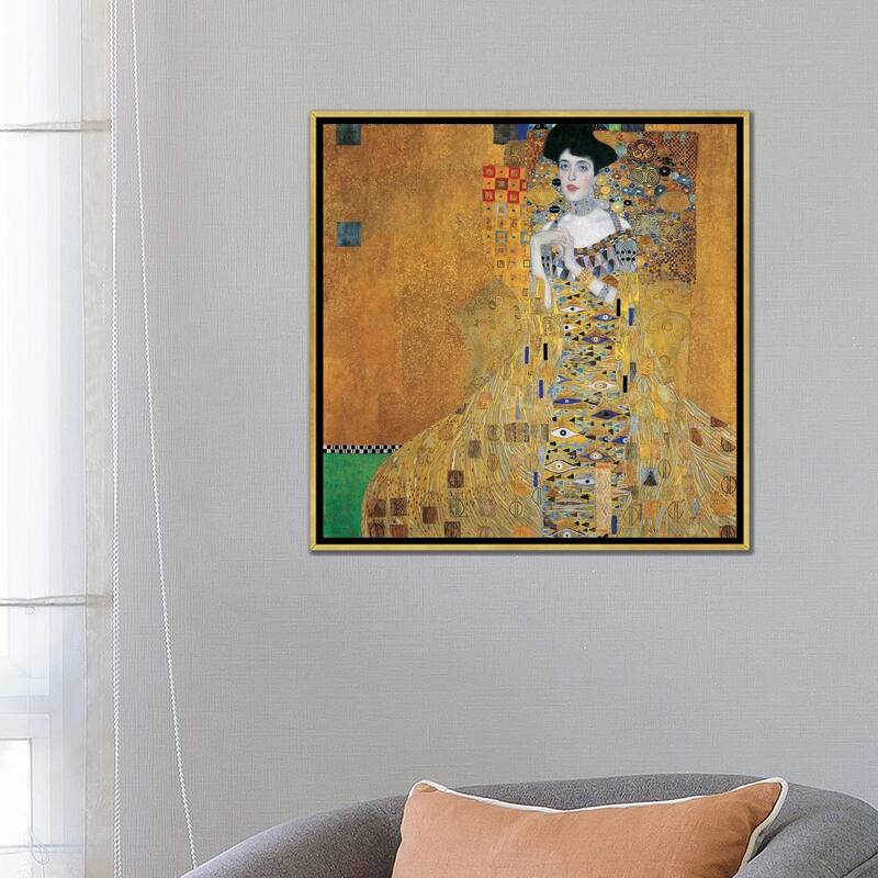 iCanvas "Portrait Of Adele Bloch-Bauer I, 1907" by Gustav Klimt Framed Canvas Print