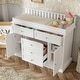 preview thumbnail 3 of 10, Baby Changing Table Dresser with Storage, 46.3" Nursery Dresser with Anti-Tipping Device, White