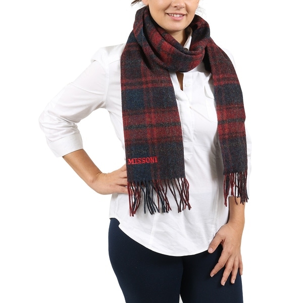 Missoni SCI6WOU55220001 Navy/ Red Scarf - 14-72. Opens flyout.