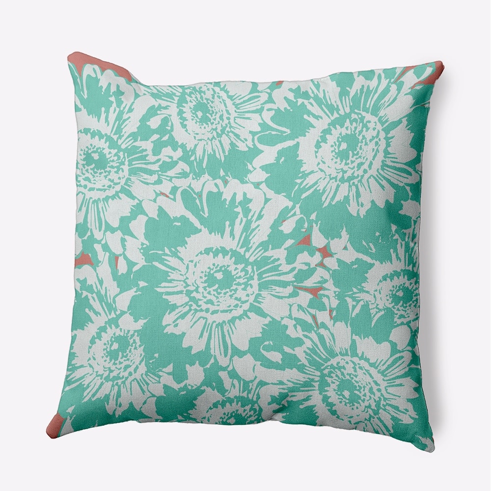 Big Flowers Decorative Throw Pillow