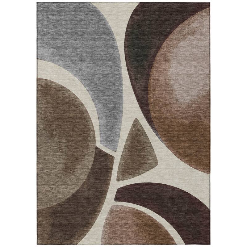 Machine Washable Indoor/ Outdoor Modern Hays Chantille Rug