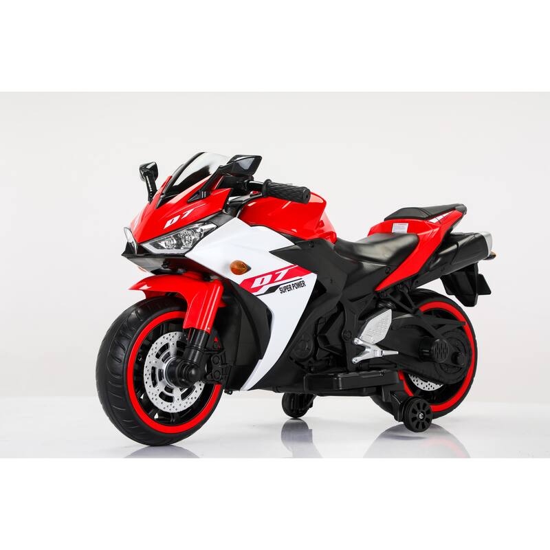 Kids Ride-On Motorcycle 12V with Music, Stories, and Lighting Wheels, Perfect Holiday Gift for Young Riders