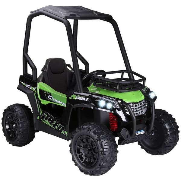 slide 2 of 8, 12V Electric Ride On Car for Kids with Lights, Music, Suspension, Remote Control