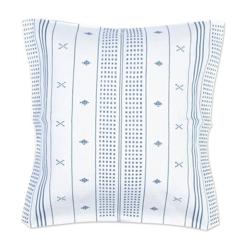 Novica Handmade Smoky Cloud Cotton Cushion Cover