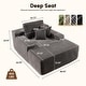 preview thumbnail 38 of 54, HOOOWOOO Modern Upgraded Fabric Sofa Chaise Lounge