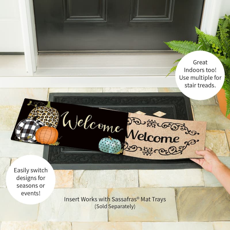 Mixed Print Pumpkins Sassafras Switch Mat - Multi-Color