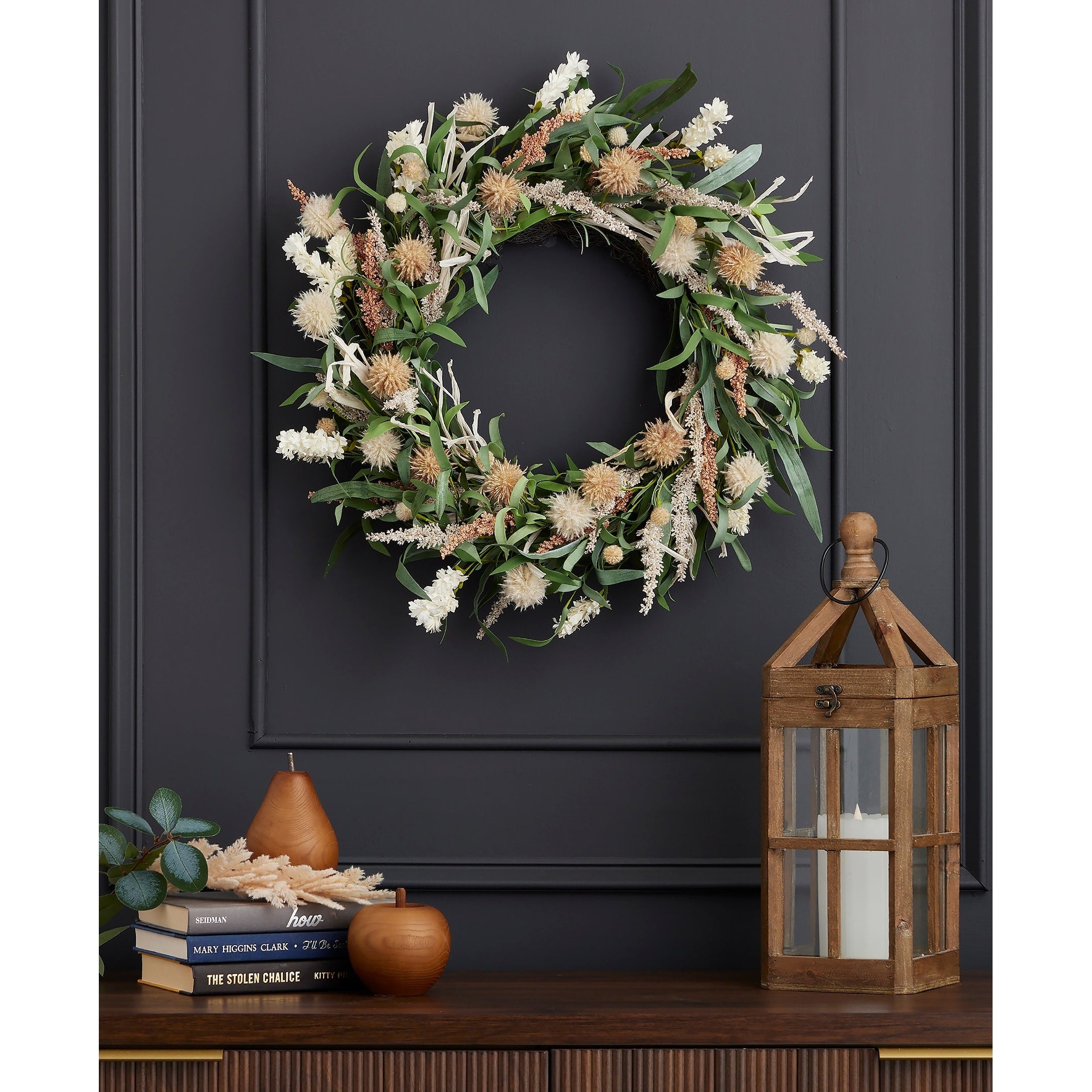 24 inch Globe Thistle Medley Wreath