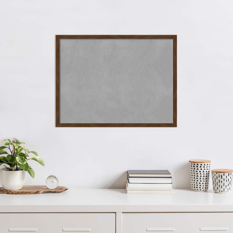 Amanti Art Carlisle Brown Narrow Framed Magnetic Board