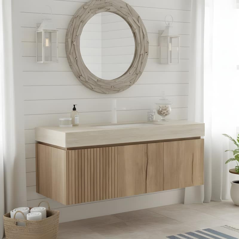 48" Bathroom Vanity with Sintered Stone countertop and Sink