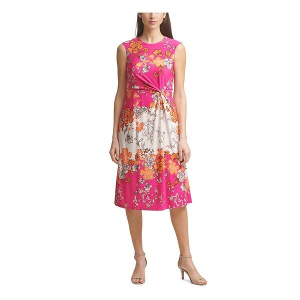 vince camuto fit and flare midi dress Vince Camuto Laguna Belted Fit & Flare Midi Dress - Cobalt