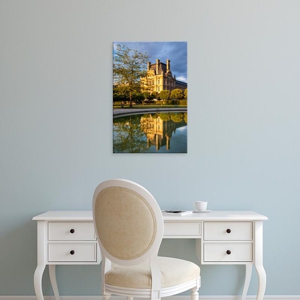 Easy Art Prints Brian Jannsen's 'Setting Sunlight On Musee Du Louvre And Jardin Des Tuileries' Premium Canvas Art