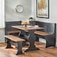 Simple Living Knox Nook 3-piece Dining Set - Black/Walnut