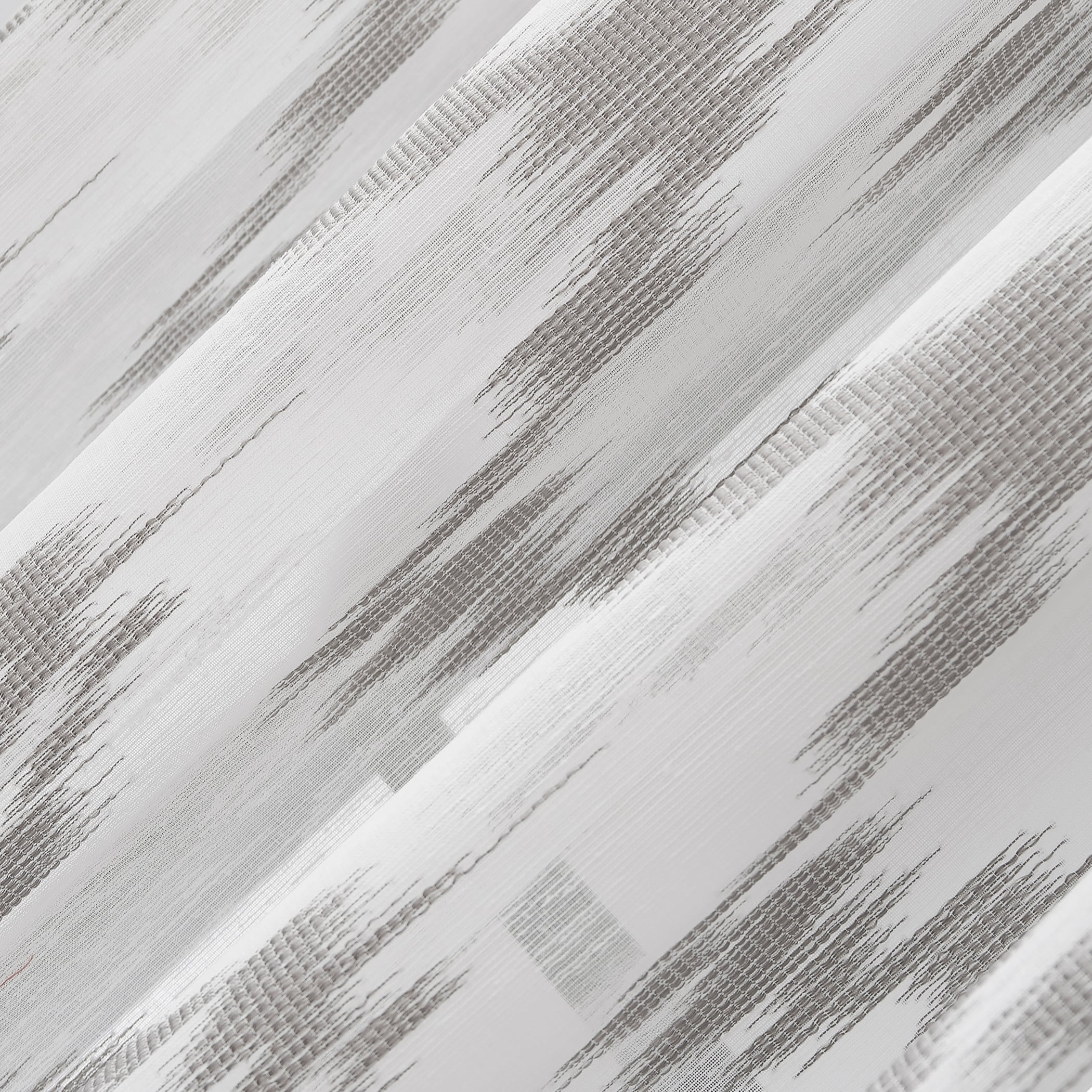 Scott Living Santo Ikat Print Textured Sheer Rod Pocket Curtain Panel Overstock 31283699