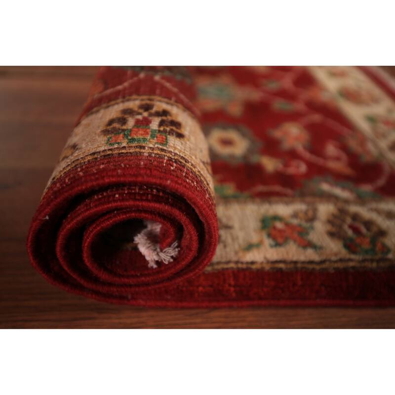 Red Floral Kazak Foyer Rug Hand-Knotted Wool Carpet - 2'0" x 3'0"